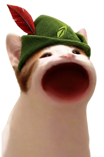 Popcat with its mouth open
